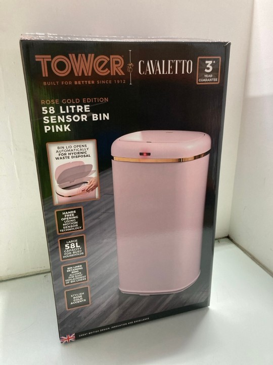 Lot 1288  
            Marchington SR15 - Parcel Delivery Only 

                
TOWER 58 LITRE SQUARE SENSOR BIN IN PINK & ROSE GOLD: LOCATION - BR16