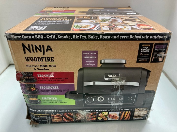 Lot 1289  
            Marchington SR15 - Parcel Delivery Only 

                
NINJA WOODFIRE ELECTRIC BBQ GRILL & SMOKER ORIGINAL RRP: £350: LOCATION - BR16