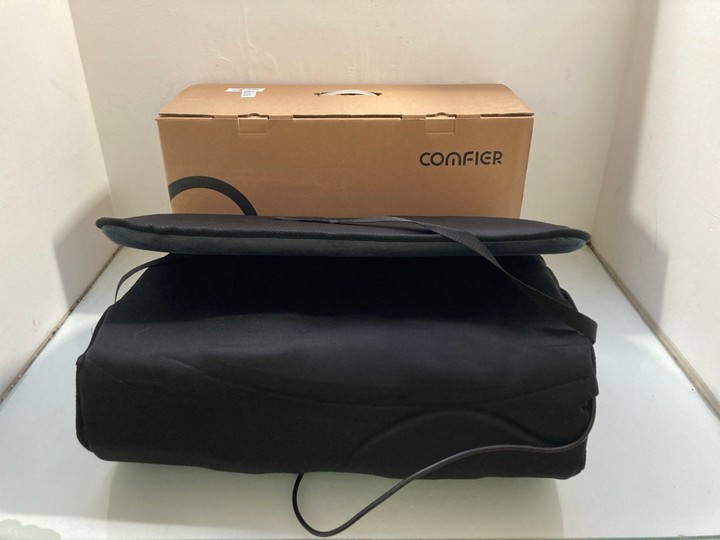 Lot 1300  
            Marchington SR15 - Parcel Delivery Only 

                
2 X COMFIER 10 MOTORS MASSAGE MATS WITH SHIATSU NECK MASSAGER IN BLACK WITH GREY:...