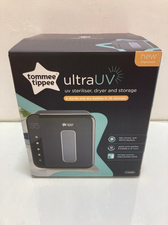 Lot 1309  
            Marchington SR15 - Parcel Delivery Only 

                
TOMMEE TIPPEE UV STERILISER 2.0 IN BLACK ORIGINAL RRP: £150: LOCATION - BR18