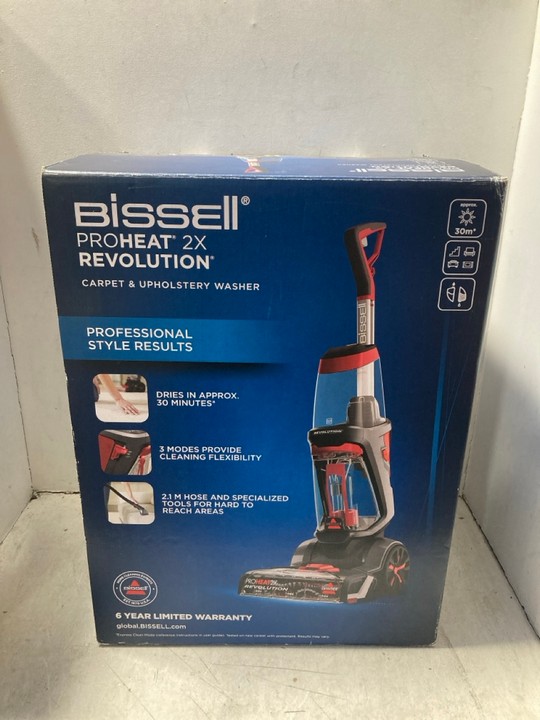 Lot 1322  
            Marchington SR15 - Parcel Delivery Only 

                
BISSELL PROHEAT REVOLUTION PET CARPET & UPHOLSTERY WASHER - ORIGINAL RRP £299: LO...