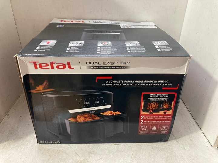 Lot 1338  
            Marchington SR15 - Parcel Delivery Only 

                
TEFAL DUAL EASY FRY AIR FRYER: LOCATION - AR2