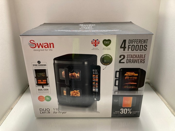 Lot 1356  
            Marchington SR15 - Parcel Delivery Only 

                
SWAN DUO LAYER 11L AIR FRYER: LOCATION - AR3