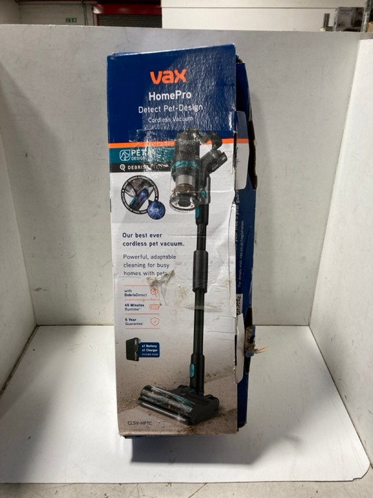 Lot 1359  
            Marchington SR15 - Parcel Delivery Only 

                
VAX HOMEPRO DETECT PET DESIGN CORDLESS VACUUM - MODEL: CLSV-HPTC - ORIGINAL RRP £...
