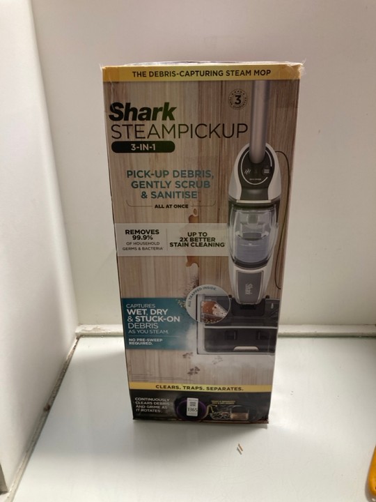 Lot 1365  
            Marchington SR15 - Parcel Delivery Only 

                
SHARK STEAM PICKUP 3 IN 1 HARD FLOOR CLEANER - ORIGINAL RRP £199: LOCATION - AR3