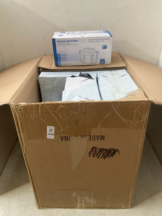 Lot 1448  
            Marchington SR15 - Parcel Delivery Only 

                
QTY OF PACKS OF 6 UNIVERSAL WATER FILTERS: LOCATION - AR8