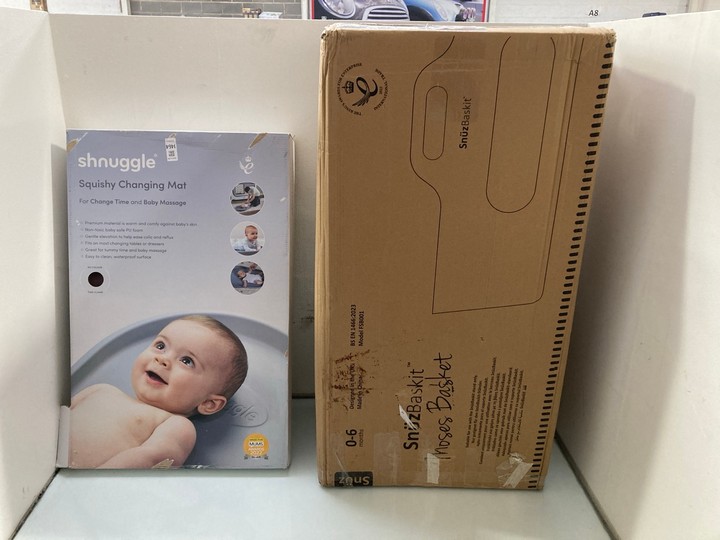 Lot 1464  
            Marchington SR15 - Parcel Delivery Only 

                
SNUZ BASKIT MOSES BASKET TO INCLUDE SHNUGGLE SQUISHY CHANGING MAT: LOCATION - AR9