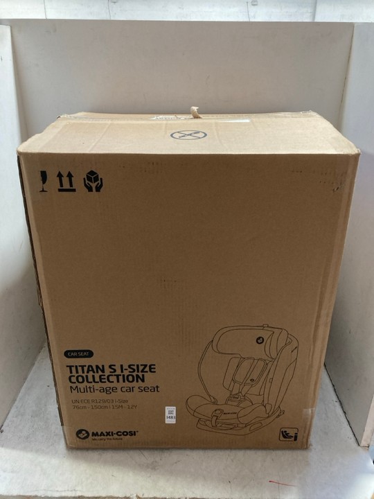 Lot 1483  
            Marchington SR15 - Parcel Delivery Only 

                
MAXI COSI TITAN S I-SIZE COLLECTION CHILD CAR SEAT IN BLACK ORIGINAL RRP: £ 210: ...