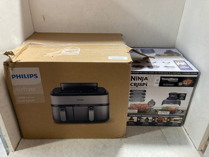 Lot 1489  
            Marchington SR15 - Parcel Delivery Only 

                
NINJA CRISPI PORTABLE COOKING SYSTEM TO INCLUDE PHILIPS DUAL BASKET 5000 SERIES A...