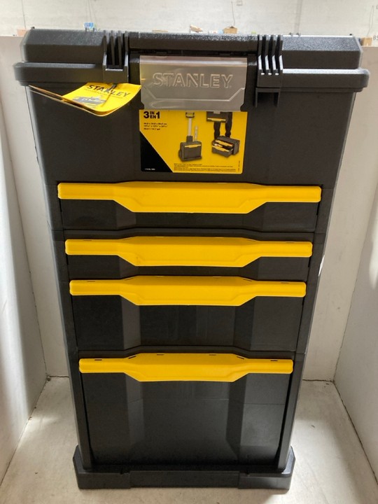 Lot 1494  
            Marchington SR15 - Parcel Delivery Only 

                
STANLEY FATMAX 3 IN 1 MODULAR ROLLING WORKSHOP ORIGINAL RRP: £165: LOCATION - AR11