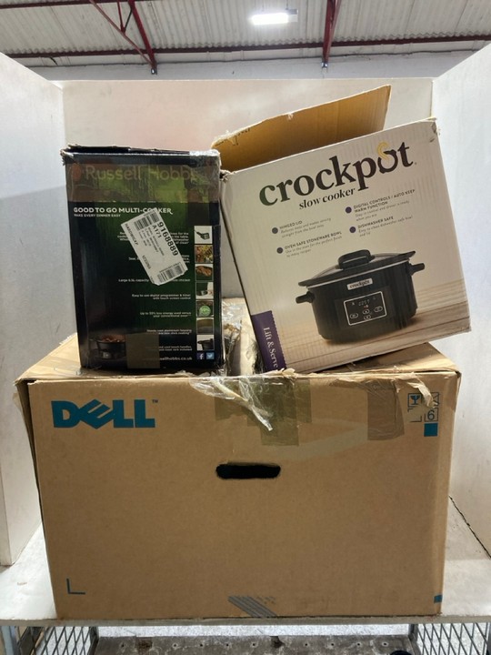 Lot 1495  
            Marchington SR15 - Parcel Delivery Only 

                
3 X ASSORTED ITEMS TO INCLUDE CROCKPOT SLOW COOKER MODEL: CSC052: LOCATION - AR11