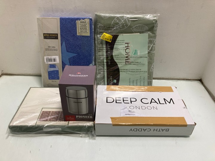 Lot 1520  
            Marchington SR15 - Parcel Delivery Only 

                
QTY OF ASSORTED ITEMS TO INCLUDE PIONEER STAINLESS STEEL FOOD FLASK: LOCATION - AR13