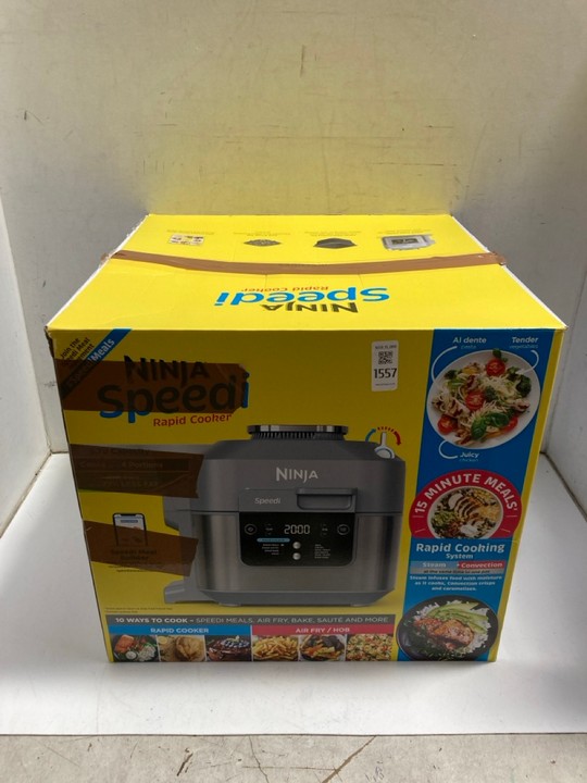 Lot 1557  
            Marchington SR15 - Parcel Delivery Only 

                
NINJA SPEEDI RAPID COOKER ORIGINAL RRP: £320: LOCATION - AR16