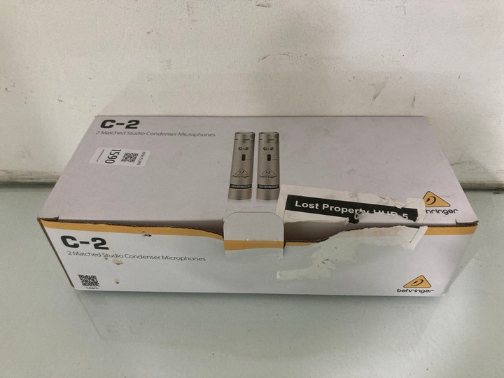 Lot 1590  
            Marchington SR15 - Parcel Delivery Only 

                
BEHRINGER C-2 2 MATCHED STUDIO CONDENSER MICROPHONES: LOCATION - A5T