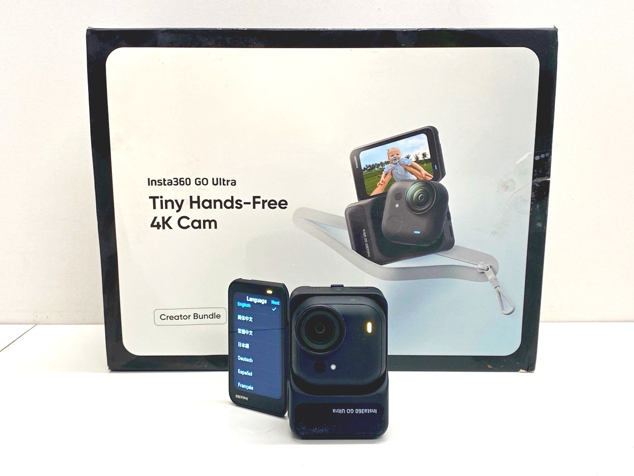Lot 1005  
            Nationwide - Parcel Delivery Only 

                
INSTA360 GO ULTRA CREATOR BUNDLE TINY 4K CAMERA (ORIGINAL RRP - £429).  [JPTE103874]
