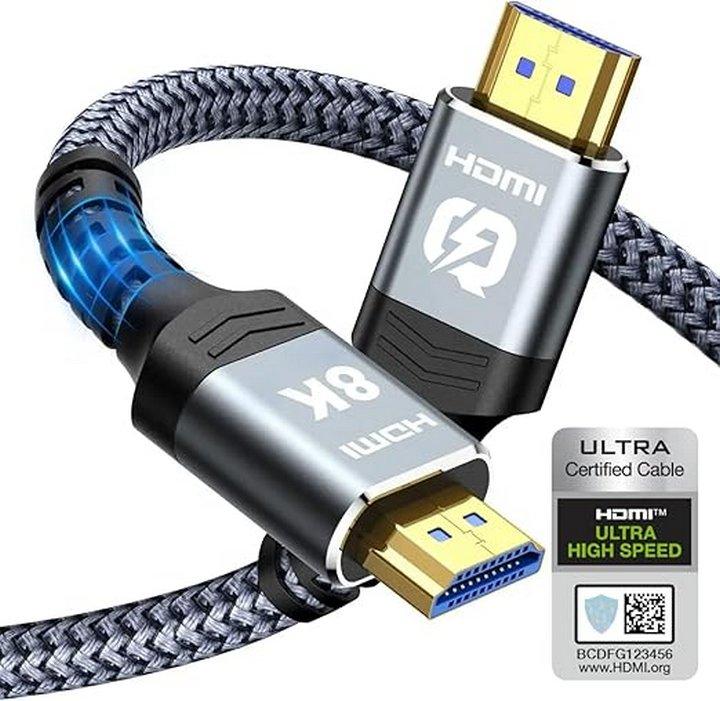 Lot 133  
            Nationwide - Parcel Delivery Only 

                
QTY OF 50 CIRQIT NYLON BRAIDED 8K ULTRA HDMI 2.1 1M CABLES IN GREY. [JPTM150981]....