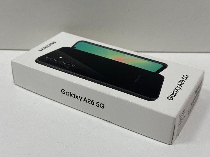 Lot 19  
            Nationwide - Parcel Delivery Only 

                
SAMSUNG GALAXY A26 5G 256 GB SMARTPHONE (ORIGINAL RRP - £299) IN BLACK: MODEL NO ...