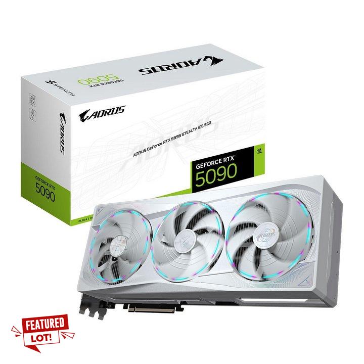 Lot 1  
            Nationwide - Parcel Delivery Only 

                
AORUS NVIDIA GEFORCE RTX™ 5090 STEALTH ICE 32G GRAPHICS CARD (ORIGINAL RRP - £283...