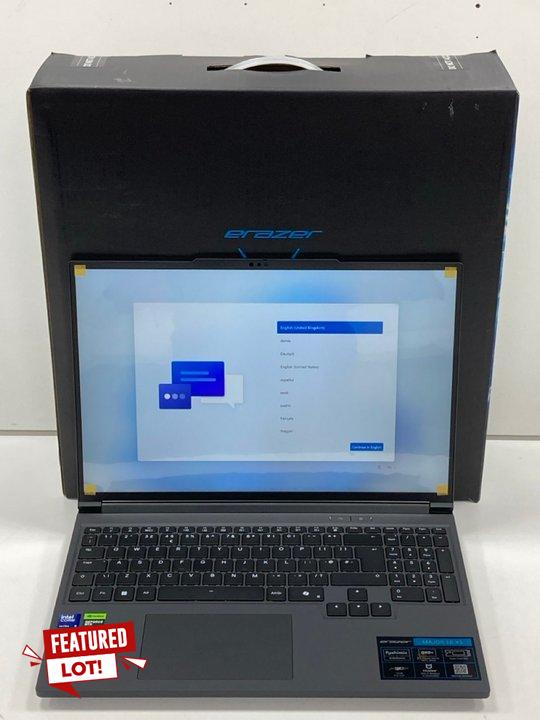 Lot 4  
            Nationwide - Parcel Delivery Only 

                
MEDION ERAZER MAJOR 16 X1 GAMING 2 TB LAPTOP (ORIGINAL RRP - £1999) IN BLACK. (WI...