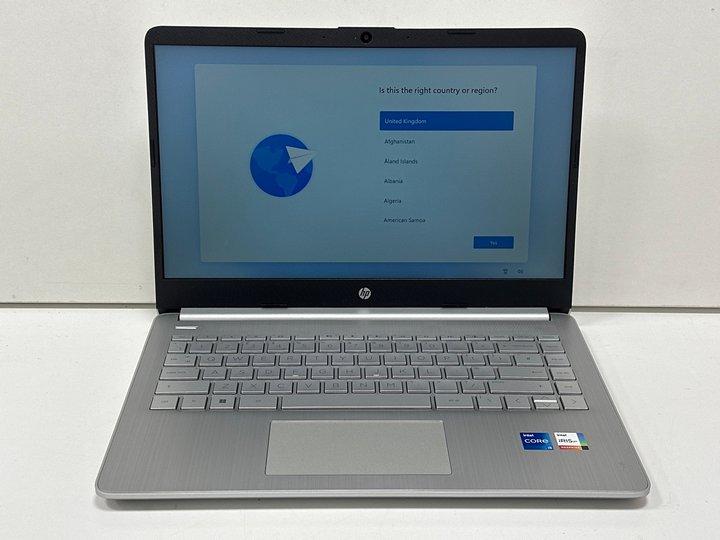 Lot 63  
            Nationwide - Parcel Delivery Only 

                
HP 14S-DQ5005SA 512 GB LAPTOP IN SILVER. (WITH BOX & MAINS POWER ADAPTER). 12TH G...