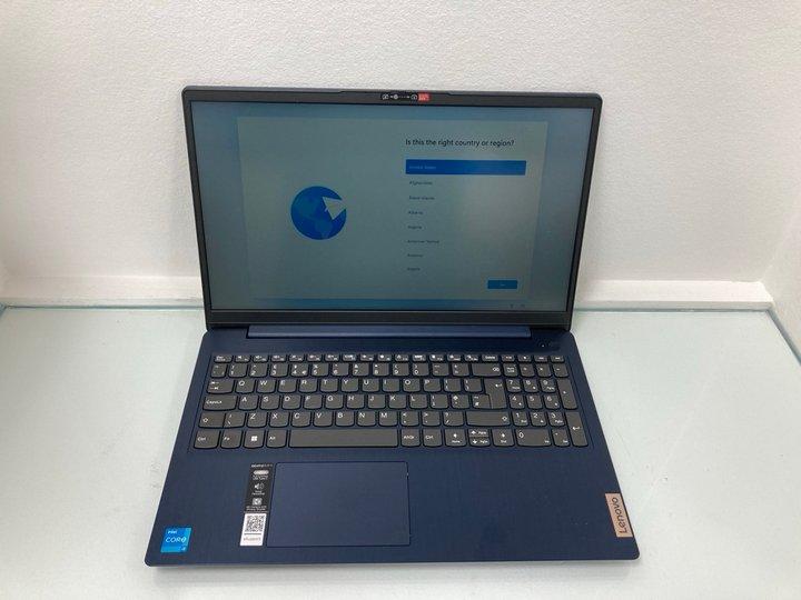 Lot 64  
            Nationwide - Parcel Delivery Only 

                
LENOVO IDEAPAD 3 15IAU7 128GB LAPTOP IN ABYSS BLUE: MODEL NO 15IAU7 (WITH BOX & P...