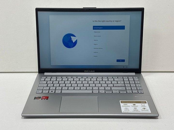 Lot 67  
            Nationwide - Parcel Delivery Only 

                
ASUS VIVOBOOK GO 15 512 GB LAPTOP IN COOL SILVER: MODEL NO E1504F (WITH BOX & MAI...
