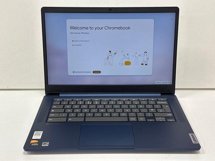 Lot 75  
            Nationwide - Parcel Delivery Only 

                
LENOVO IP SLIM 3 CHROME 128 GB LAPTOP IN ABYSS BLUE: MODEL NO 14M868 (WITH BOX & ...
