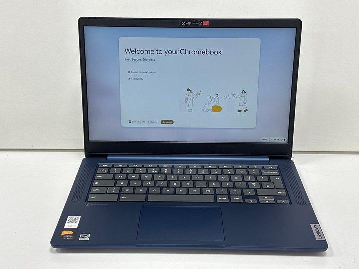 Lot 77  
            Nationwide - Parcel Delivery Only 

                
LENOVO IDEAPAD SLIM 3 CHROME 128 GB LAPTOP IN ABYSS BLUE: MODEL NO 14M868 (WITH B...