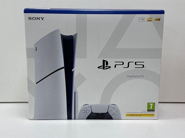 Lot 84  
            Nationwide - Parcel Delivery Only 

                
SONY PLAYSTATION 5 - SLIM (DISC EDITION) 1 TB GAMES CONSOLE (ORIGINAL RRP - £479)...