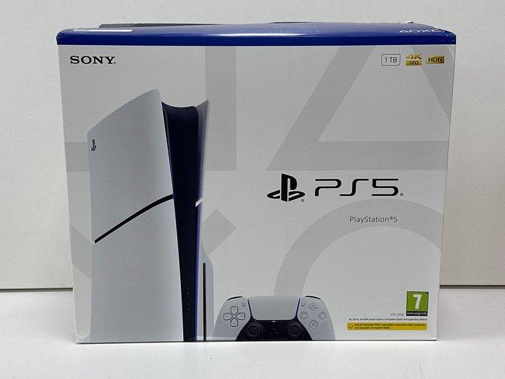 Lot 86  
            Nationwide - Parcel Delivery Only 

                
SONY PLAYSTATION 5 - SLIM (DISC EDITION) 1 TB GAMES CONSOLE (ORIGINAL RRP - £479)...