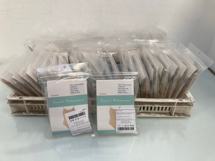 Lot 1004  
            Marchington SR14 - Parcel Delivery Only 

                
QTY OF CHILDREN'S DANCE LEOTARDS IN NUDE - LARGE: LOCATION - C9