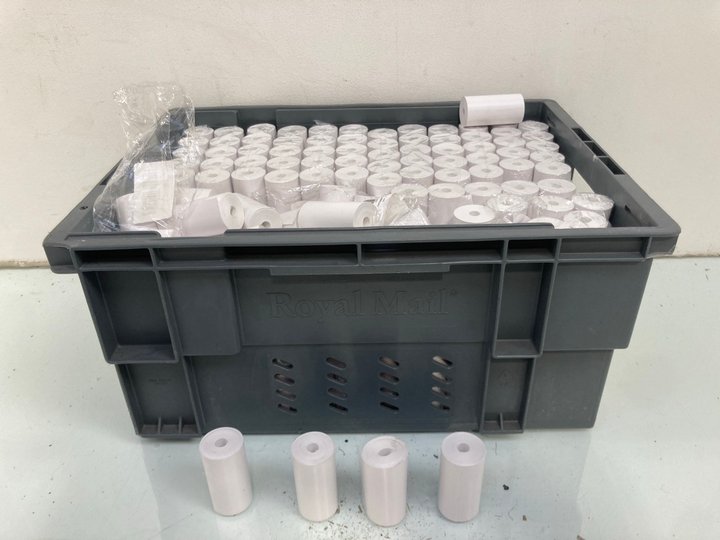 Lot 1036  
            Marchington SR14 - Parcel Delivery Only 

                
QTY OF THERMAL RECEIPT PAPER ROLLS: LOCATION - C11