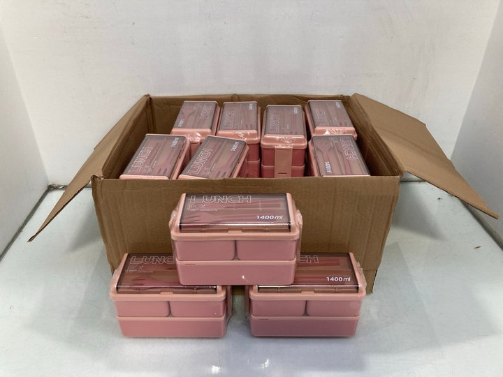 Lot 1089  
            Marchington SR14 - Parcel Delivery Only 

                
QTY OF 1400ML DUAL LAYER LUNCH BOXES: LOCATION - C14