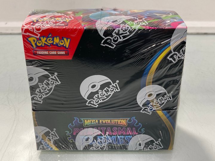 Lot 1115  
            Marchington SR14 - Parcel Delivery Only 

                
POKEMON TCG MEGA EVOLUTION PHANTASMAL FLAMES BOOSTER BOX(SEALED) - ORIGINAL RRP £...