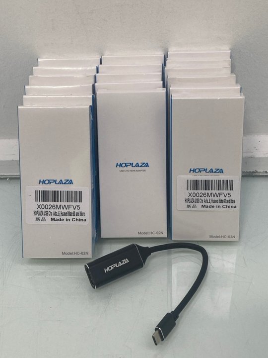 Lot 1144  
            Marchington SR14 - Parcel Delivery Only 

                
QTY OF HOPLAZA USB-C TO HDMI ADAPTERS - MODEL HC-02N: LOCATION - C17