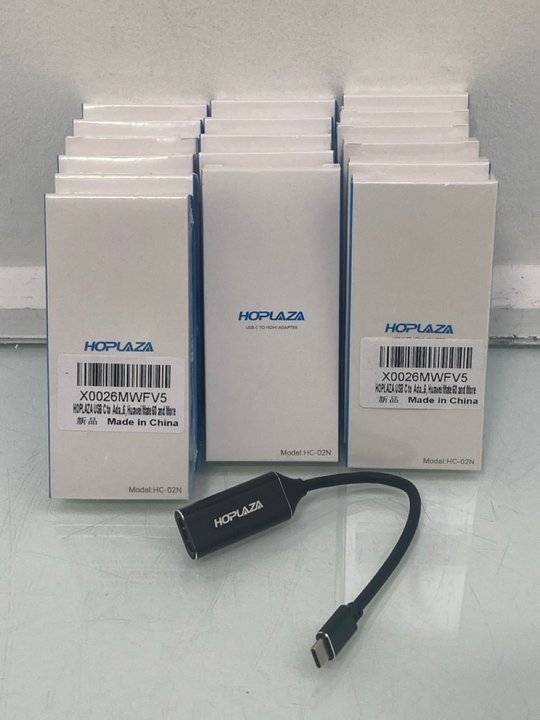 Lot 1145  
            Marchington SR14 - Parcel Delivery Only 

                
QTY OF HOPLAZA USB-C TO HDMI ADAPTERS - MODEL HC-02N: LOCATION - C17