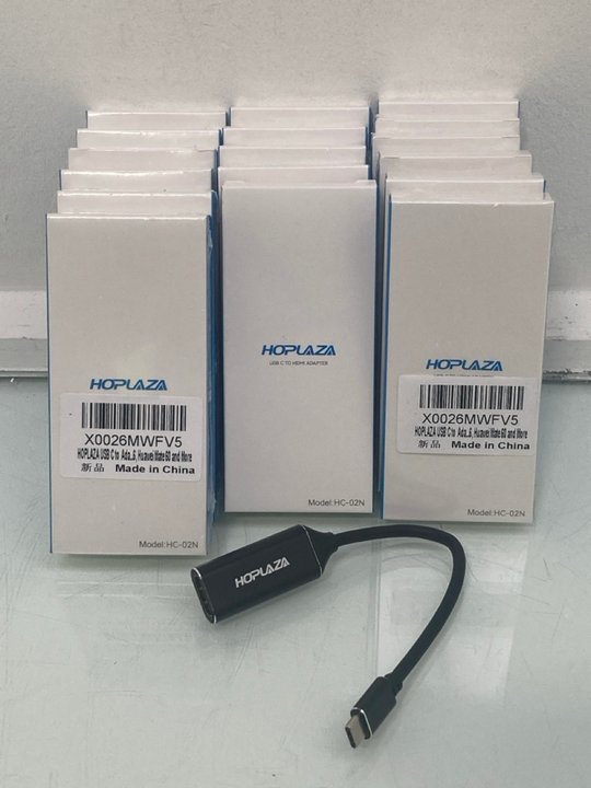 Lot 1146  
            Marchington SR14 - Parcel Delivery Only 

                
QTY OF HOPLAZA USB-C TO HDMI ADAPTERS - MODEL HC-02N: LOCATION - C17