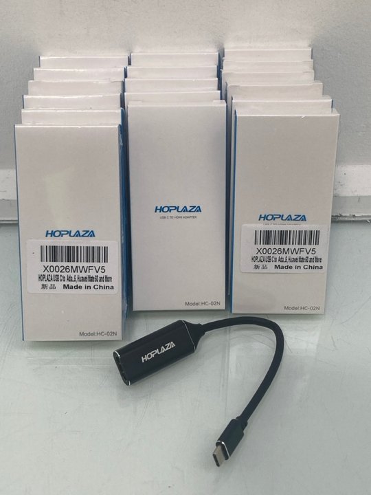 Lot 1153  
            Marchington SR14 - Parcel Delivery Only 

                
QTY OF HOPLAZA USB-C TO HDMI ADAPTERS - MODEL HC-02N: LOCATION - C17