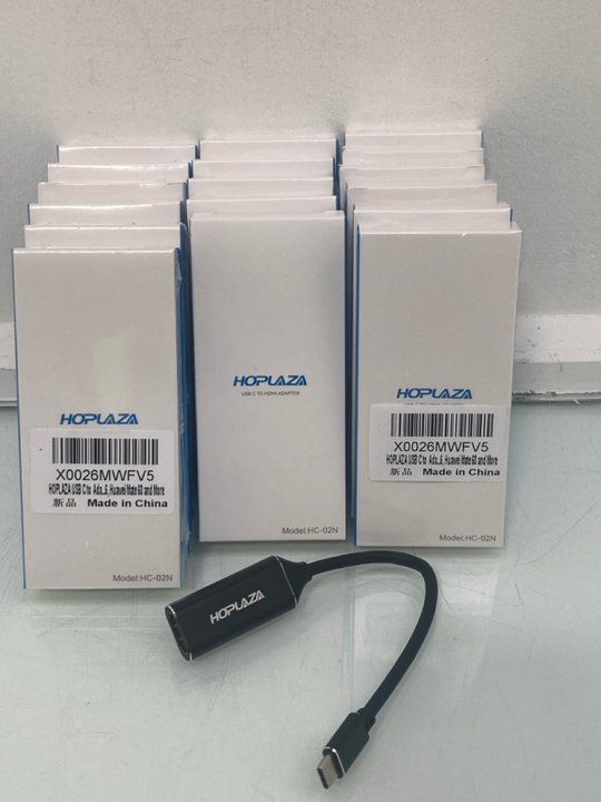 Lot 1156  
            Marchington SR14 - Parcel Delivery Only 

                
QTY OF HOPLAZA USB-C TO HDMI ADAPTERS - MODEL HC-02N: LOCATION - C17