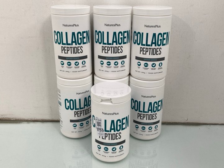 Lot 1193  
            Marchington SR14 - Parcel Delivery Only 

                
7 X NATURES PLUS COLLAGEN PEPTIDES FOOD SUPPLEMENTS - BBE 08.2029: LOCATION - C19
