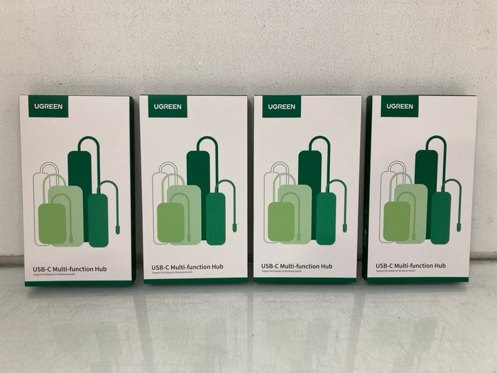 Lot 1244  
            Marchington SR14 - Parcel Delivery Only 

                
4 X UGREEN USB-C MULTI-FUNCTION HUB ADAPTERS - COMBINED ORIGINAL RRP £104: LOCATI...