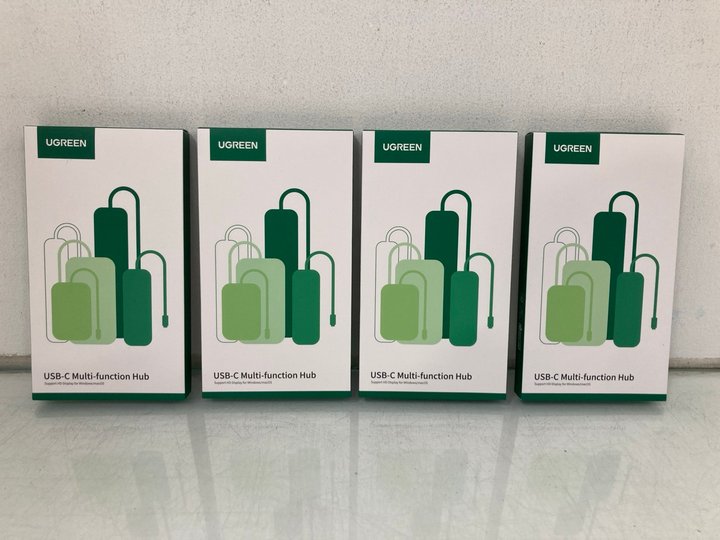 Lot 1245  
            Marchington SR14 - Parcel Delivery Only 

                
4 X UGREEN USB-C MULTI-FUNCTION HUB ADAPTERS - COMBINED ORIGINAL RRP £104: LOCATI...