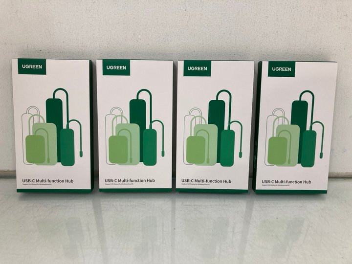 Lot 1246  
            Marchington SR14 - Parcel Delivery Only 

                
4 X UGREEN USB-C MULTI-FUNCTION HUB ADAPTERS - COMBINED ORIGINAL RRP £104: LOCATI...