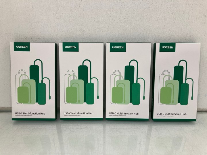 Lot 1249  
            Marchington SR14 - Parcel Delivery Only 

                
4 X UGREEN USB-C MULTI-FUNCTION HUB ADAPTERS - COMBINED ORIGINAL RRP £104: LOCATI...