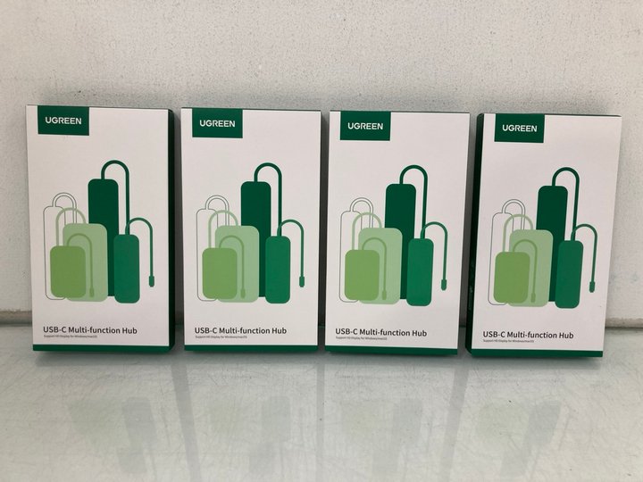 Lot 1252  
            Marchington SR14 - Parcel Delivery Only 

                
4 X UGREEN USB-C MULTI-FUNCTION HUB ADAPTERS - COMBINED ORIGINAL RRP £104: LOCATI...