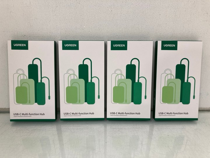 Lot 1253  
            Marchington SR14 - Parcel Delivery Only 

                
4 X UGREEN USB-C MULTI-FUNCTION HUB ADAPTERS - COMBINED ORIGINAL RRP £104: LOCATI...
