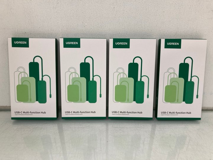 Lot 1256  
            Marchington SR14 - Parcel Delivery Only 

                
4 X UGREEN USB-C MULTI-FUNCTION HUB ADAPTERS - COMBINED ORIGINAL RRP £104: LOCATI...