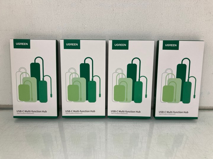 Lot 1259  
            Marchington SR14 - Parcel Delivery Only 

                
4 X UGREEN USB-C MULTI-FUNCTION HUB ADAPTERS - COMBINED ORIGINAL RRP £104: LOCATI...