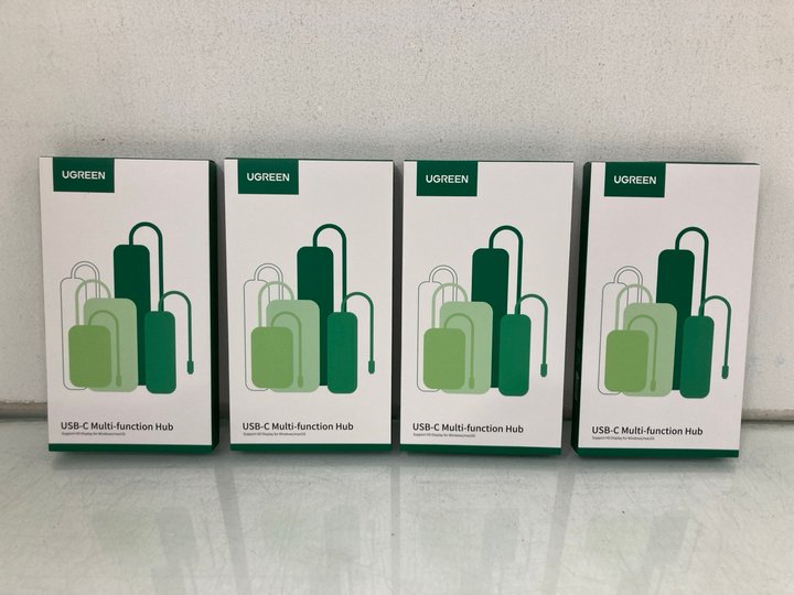 Lot 1262  
            Marchington SR14 - Parcel Delivery Only 

                
4 X UGREEN USB-C MULTI-FUNCTION HUB ADAPTERS - COMBINED ORIGINAL RRP £104: LOCATI...
