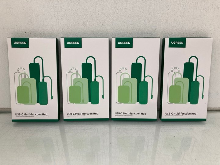 Lot 1267  
            Marchington SR14 - Parcel Delivery Only 

                
4 X UGREEN USB-C MULTI-FUNCTION HUB ADAPTERS - COMBINED ORIGINAL RRP £104: LOCATI...